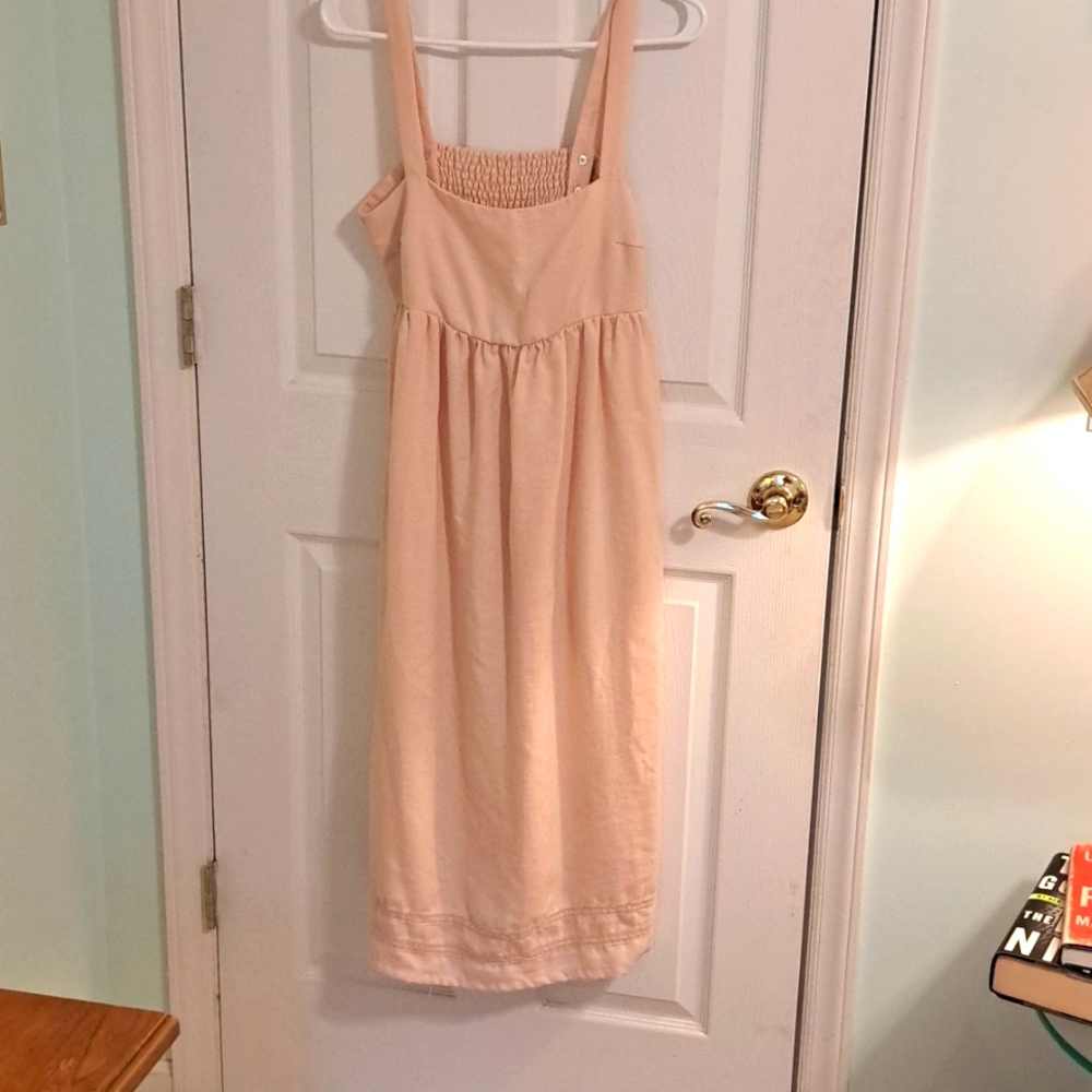 Peach cotton sundress Size M, adjustable straps